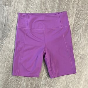 Girlfriend Collective Purple Bike Shorts High Waist
